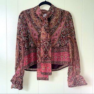 Walter Baker Aubrey Grand Paisley Top Boho Chic